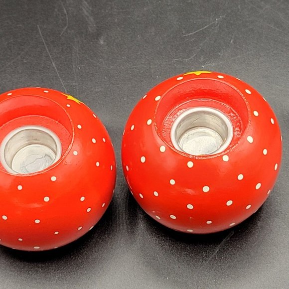 Wooden Christmas Tree Handpainted 2.5" X 2.5" Votive Candleholder Pair - Picture 4 of 10